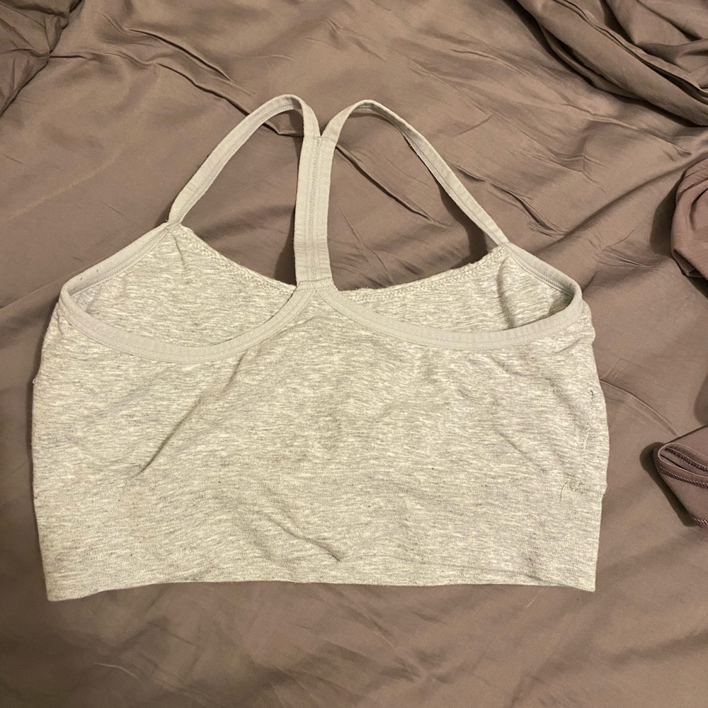 Seamless Heather Gray Bralette with Racerback
